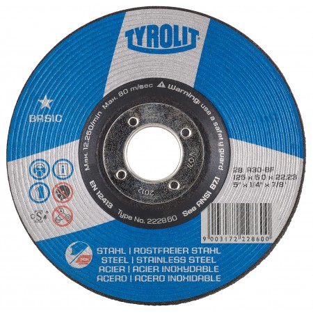 Tyrolit BASIC Grinding Wheels for Steel-Type 28