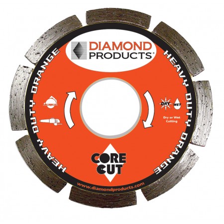 Diamond Products Heavy Duty Orange Segmented Small Diameter Diamond Blade