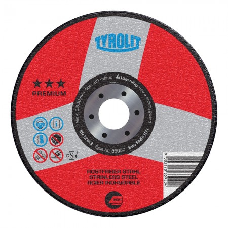 Tyrolit PREMIUM INOX Super-Thin-Cut-Off Wheels for Stainless Steel-Type 1