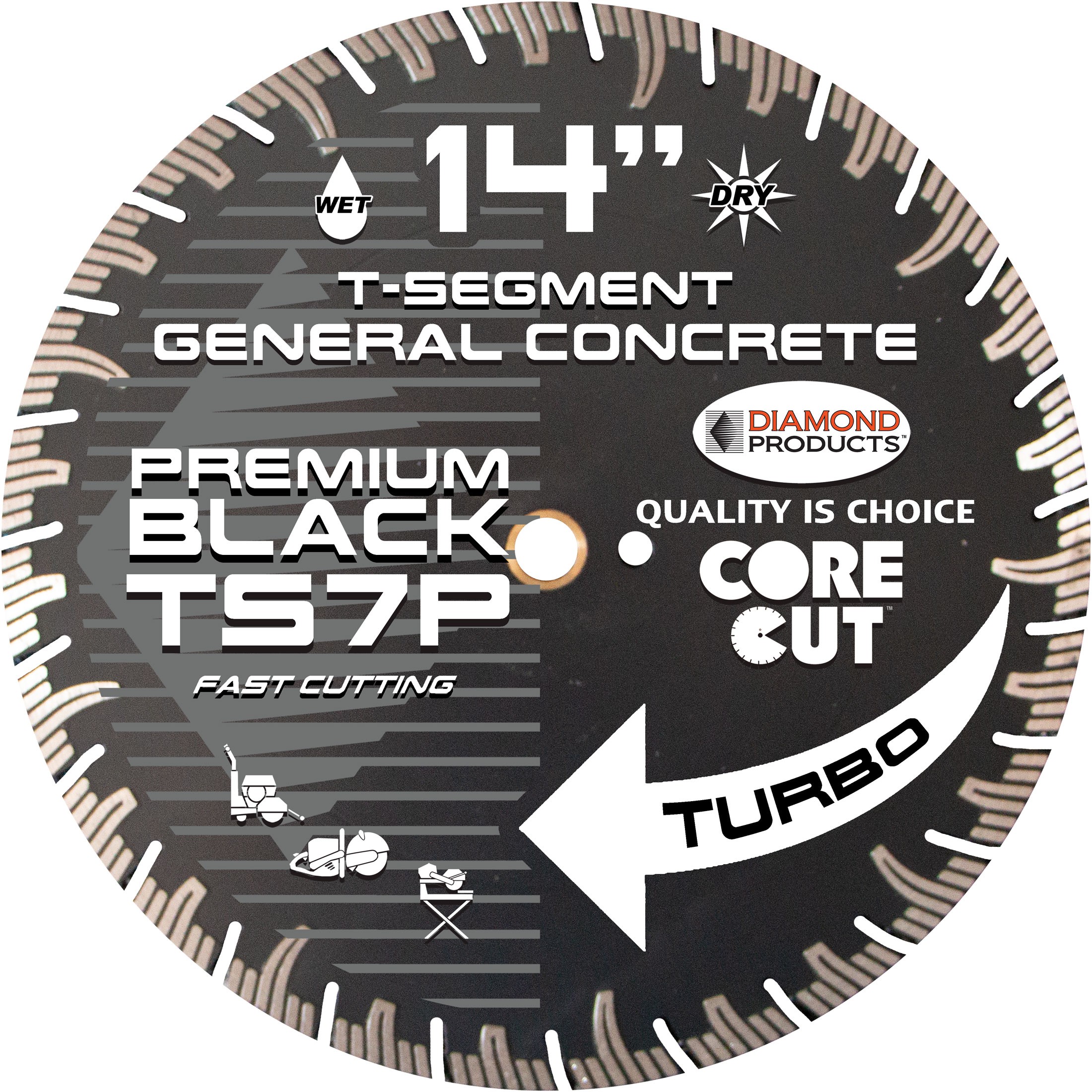 SPEED CUT 14-Inch Turbo Diamond Blade – For Concrete Paver, Block & Slate – GSTK14581S
