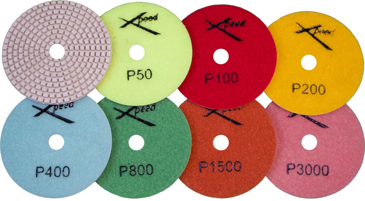5" H&M Premium Diamond Polishing Pad 10 pads in 100 Grit  Free Shipping 