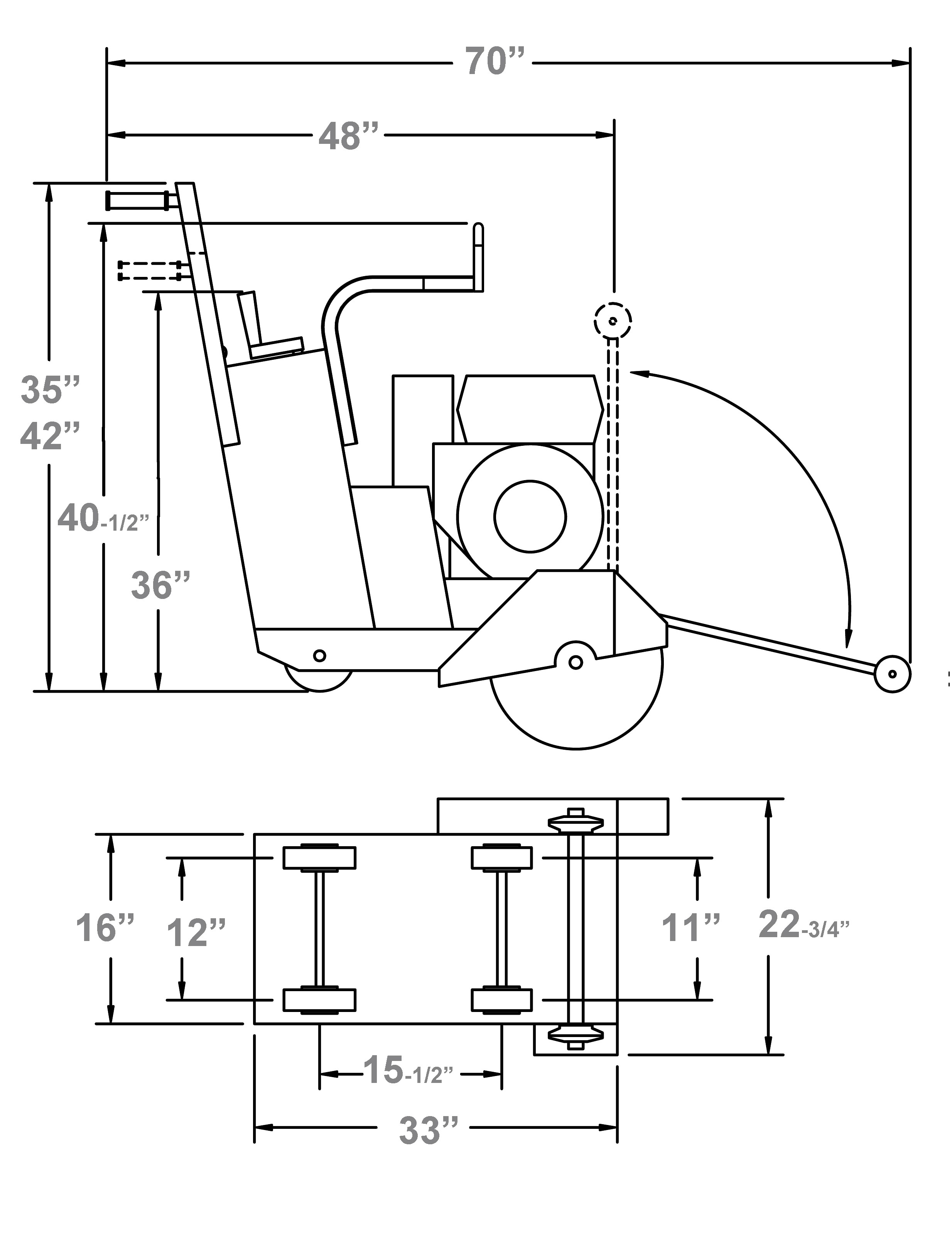 CC1800XL Medium Walk Behind Saw