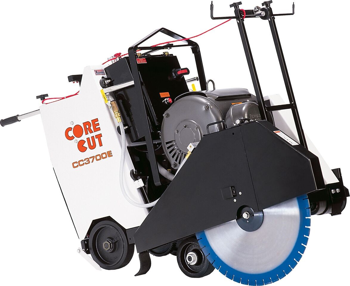 Electric walk store behind concrete saw