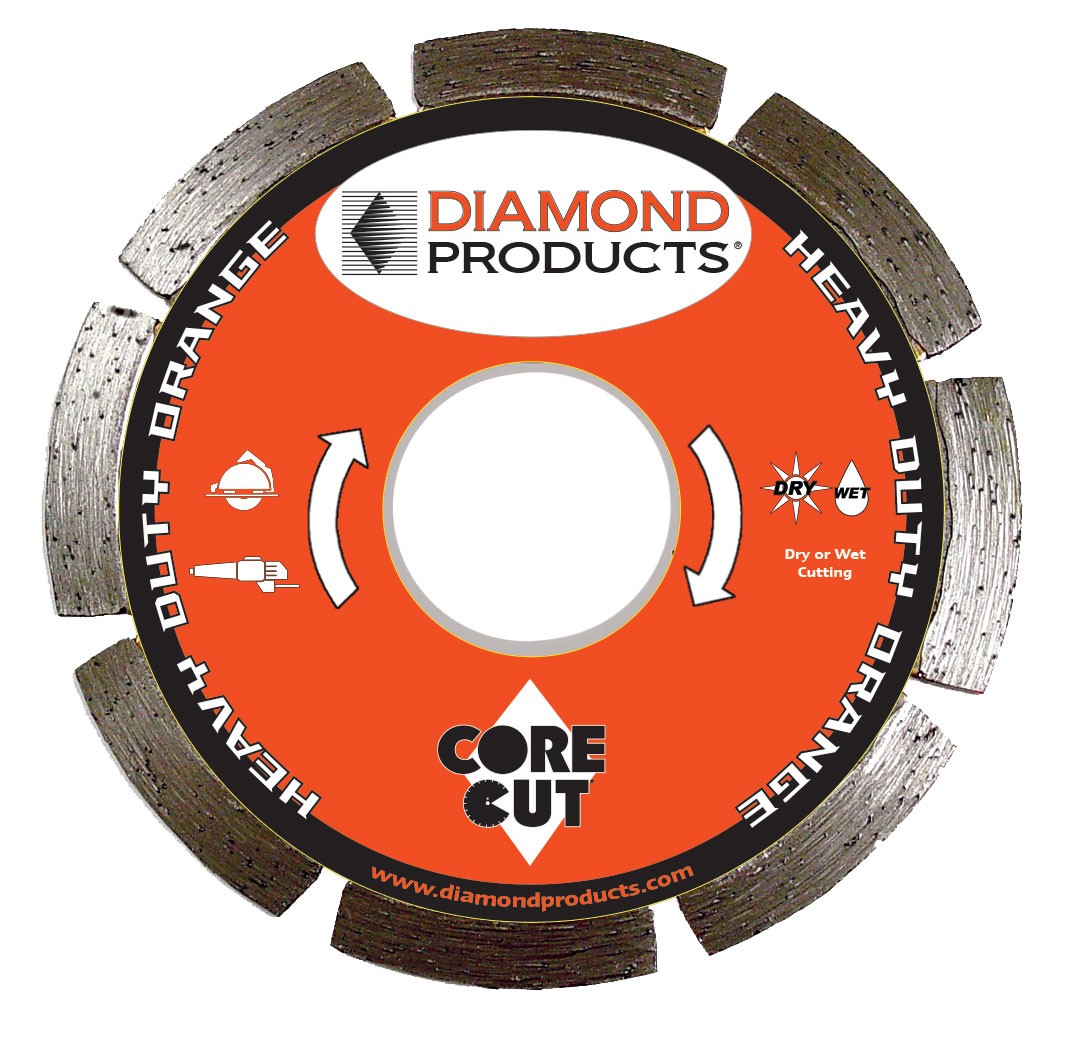 Heavy Duty Orange Segmented Small Diameter Diamond Blade