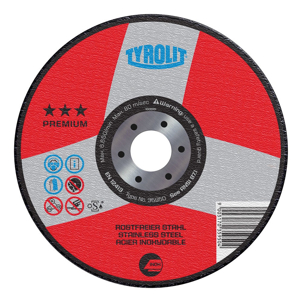 Tyrolit PREMIUM INOX Wheels for Stainless Steel & AcidResistant Steel