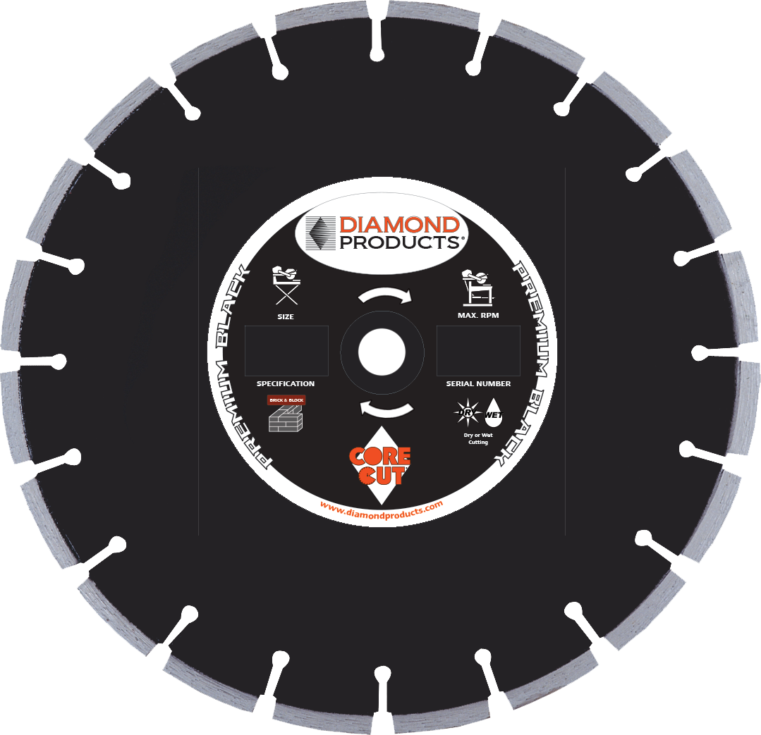 Premium Black Cured Concrete Diamond Blades
