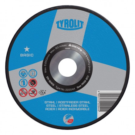 Tyrolit BASIC Wheels for INOX, Steel & Stainless Steel-Type 1