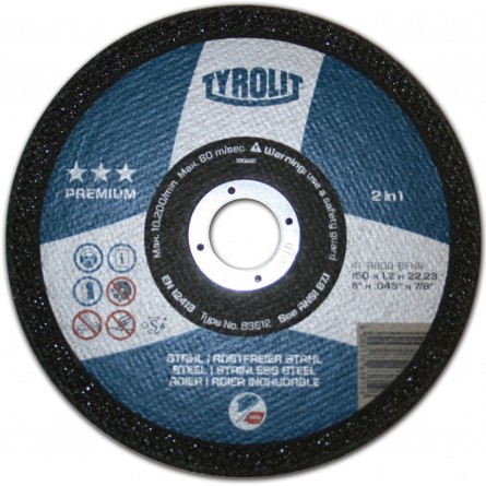 Tyrolit PREMIUM 2 in1 Wheels for Steel & Stainless Steel-Type 1