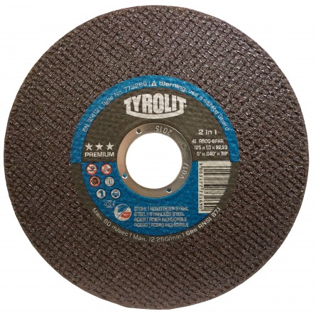 Tyrolit PREMIUM ULTRA-THIN 2-in-1 Wheels for Steel & Stainless Steel-NEXT GENERATION -Type 1