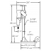 M-2 Anchor - Location to drill anchor hole = 12” measured from the center of the motor spindle to the center of the anchor slot on base