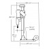 M-5 Anchor - Location to drill anchor hole = 13-1/2” measured from the center of the motor spindle to the center of the anchor slot on base