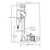 M-5 Combo - Location to drill anchor hole = 13” measured from the center of the motor spindle to the center of the anchor/vacuum slot on base