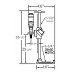 M-1 Anchor - Location to drill anchor hole = 12” measured from the center of the motor spindle to the center of the anchor slot on base